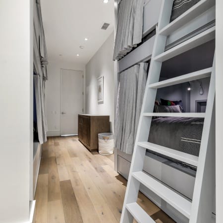 Custom Bunk Room with Hardwood Flooring