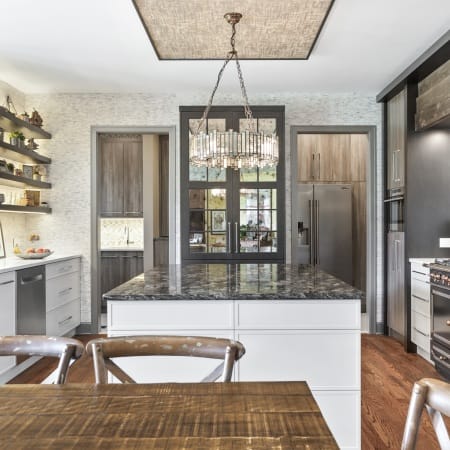 Antique Pantry Cabinet with Mirrored Front