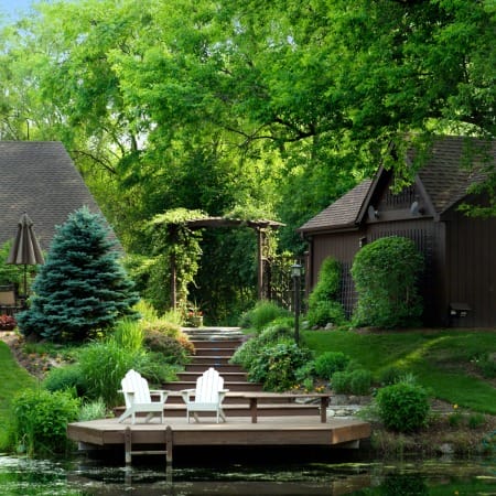 Lake View of Back of Home