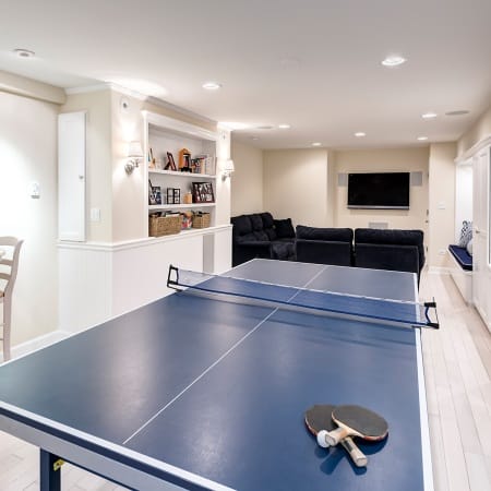 Game Space with Built-In Hutch and Storage