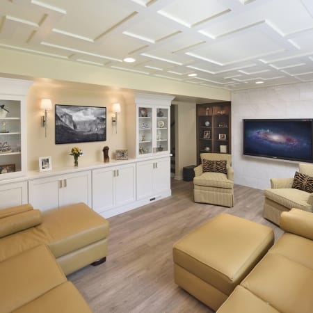 Built-In Hutch with Glass Front Cabinet