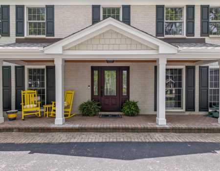 Wide Portico with Cedar Shake