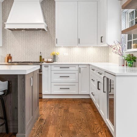 Under Cabinet Lighting with Cabinetry Style Custom Hood