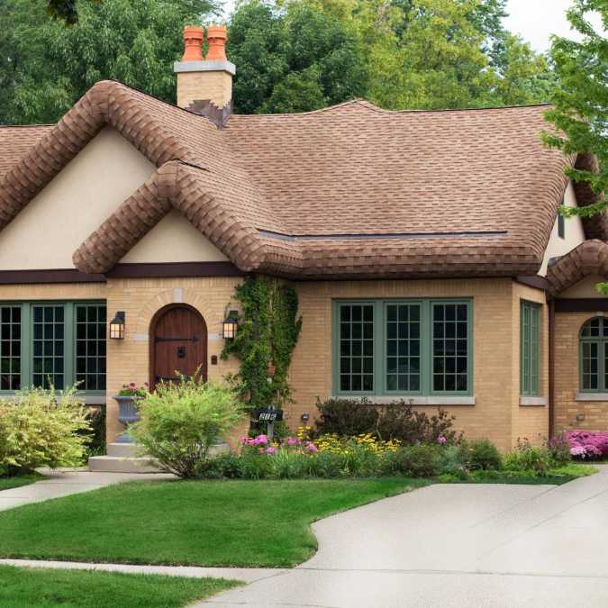 Brown Mushroom Style Home