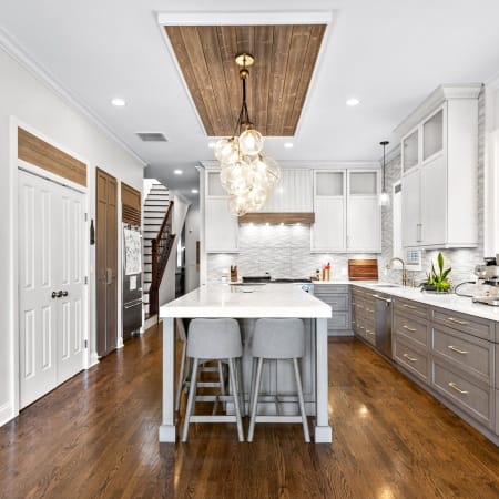 Modern Galley with Seating Area