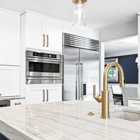 Brass Hardware and Quartzite Counters