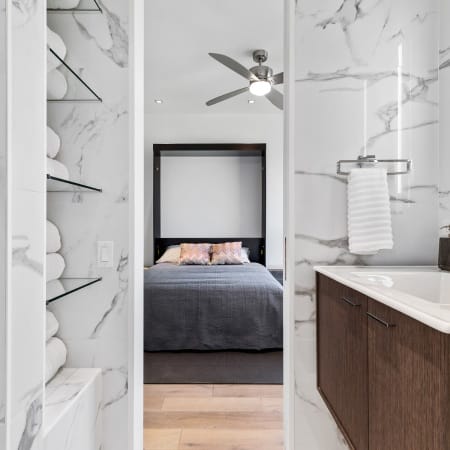 Glass Towel Shelving