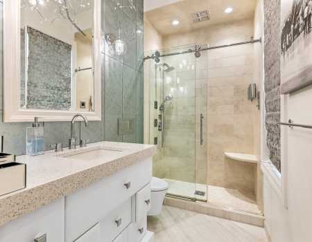 Half Bath with Single Vanity