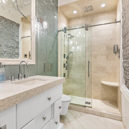 Half Bath with Single Vanity