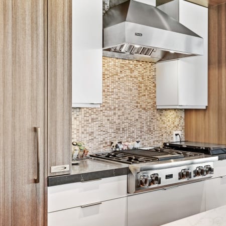 Neutral Tone Tile Backsplash