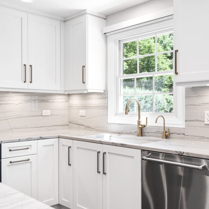 Kitchen Corner with Two Tone Cabinets