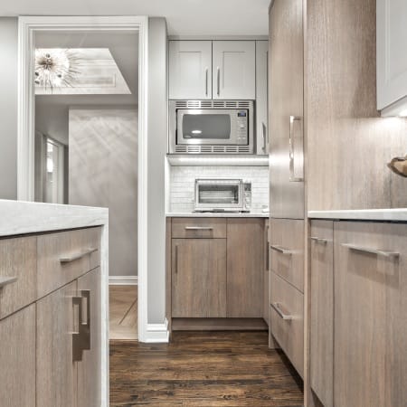 Built-In Microwave with Hidden Refrigerator Panel