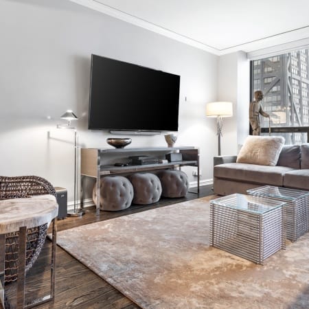 Cozy Living Room in Chicago's Water Tower Place
