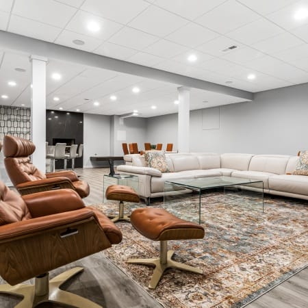 Open Concept Living Room That Flows into Dining and Kitchen Areas