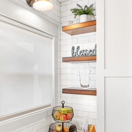 Custom Corner Wooden Shelves