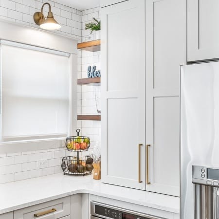 Appliance Garage with Built-in Microwave