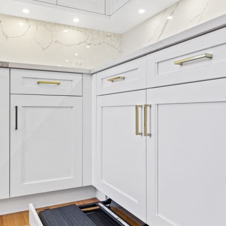 Toe Kick Integrated Pull Out Step Stool