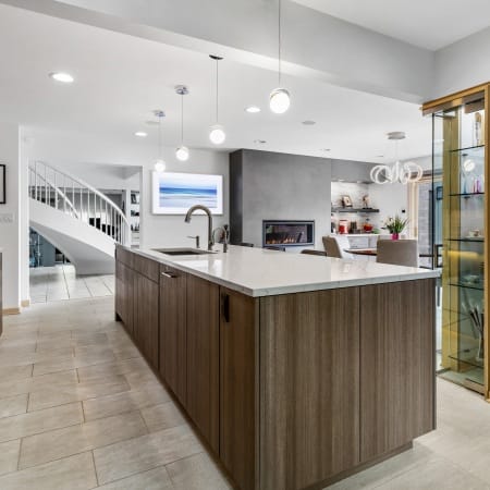 Side View of Kitchen from Wine Cellar