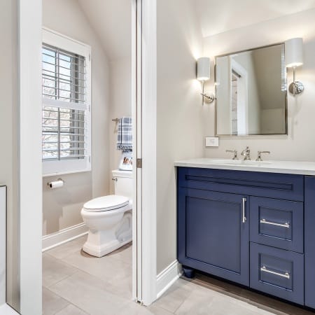 Water Closet Adjacent to the Vanity
