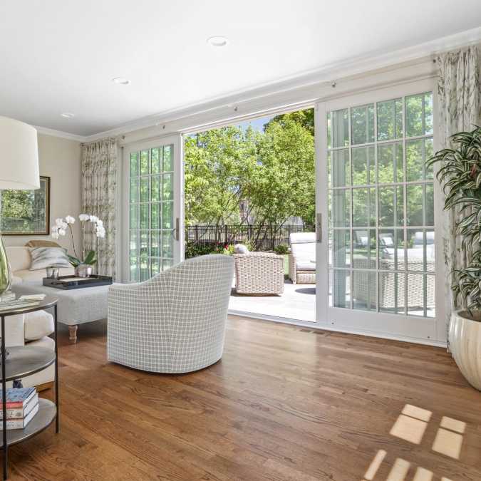 Sunroom Addition with Sliding Glass Door