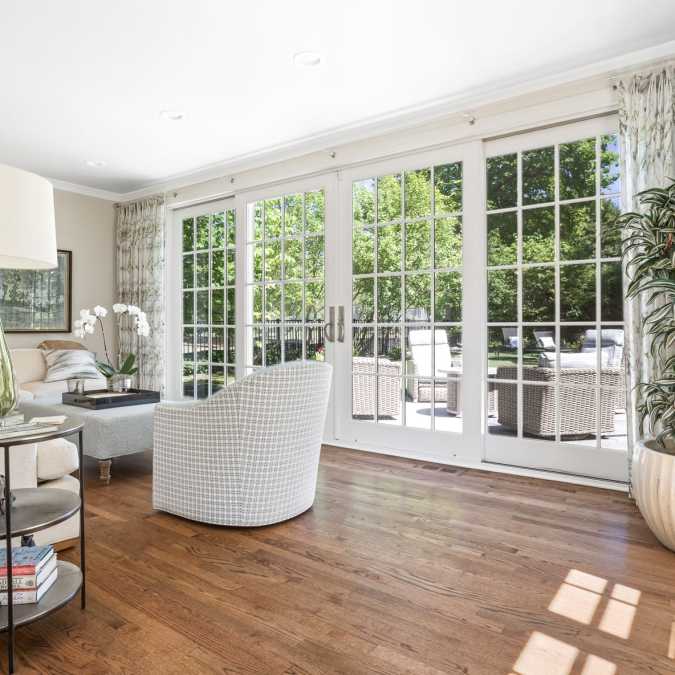 Sunroom Addition with Sliding Glass Door