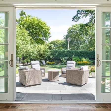 California Room with Full Wall of Sliding Glass Doors