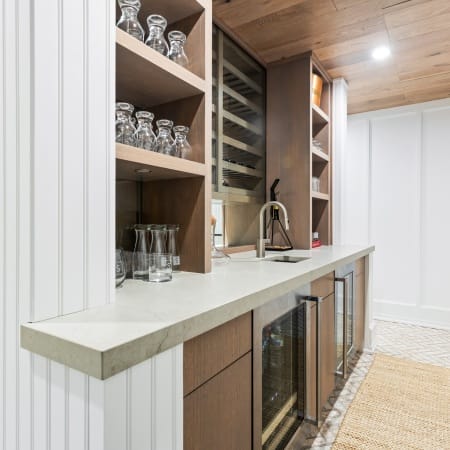 Custom Shelving with Wine Chiller