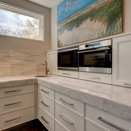 Recessed Appliances with Appliance Garage