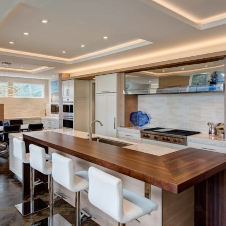 Coffered Ceiling with Custom Lighting