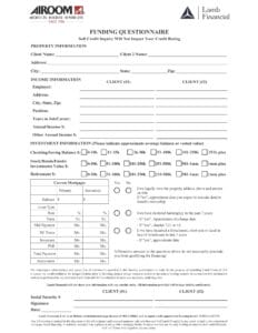 Lamb Financial Funding Questionnaire